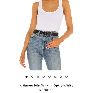 Re/done Hanes 90’s tank in white xs